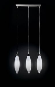 FLO L 40, Lampe  suspension avec pendentifs en cristal