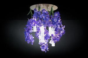 Flower Power Vanda, Lustre avec orchides artificielles