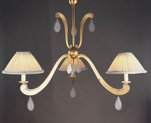 FORMELLE HL1036CH-3, Lustre en fer avec pendentifs en cristal