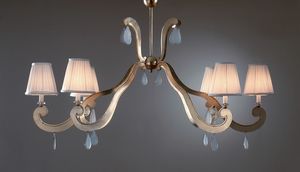 FORMELLE HL1036CH-6, Lustre en fer avec abat-jour