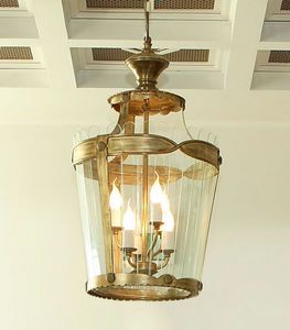 HL1041CH-3, Lustre avec verre taill transparent