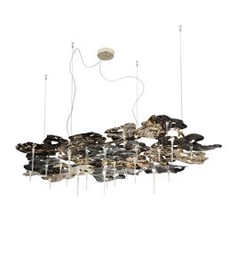 Leaves 605/16, Lampe  suspension, avec des feuilles dcoratives