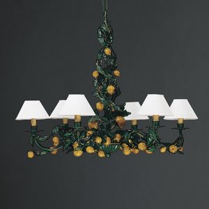 LIMONI HL1062CH-6, Lustre en fer avec des citrons dcoratifs