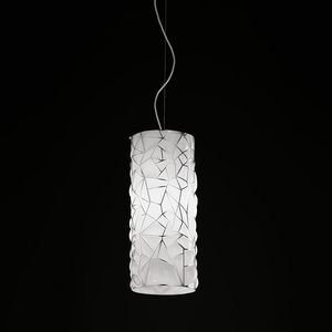 Orione Rs387-020, Lampe  suspension en verre rose souffl