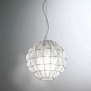 Pouff Rs383-035, Lampe  suspension en verre, fabrique  la main