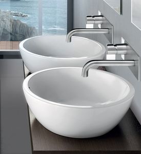 OVAL BASIN, Round lavabo de comptoir en cramique