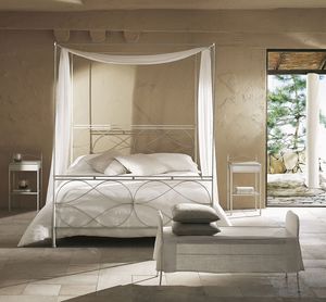 Raphael lit, Simple lit  baldaquin moderne avec soudures poli  la main