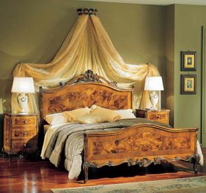 3265 BED, Lit avec tte de lit en Ferrarese bavure, style classique