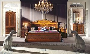 4616, Luxe classique plaqu lit double pour les chambres