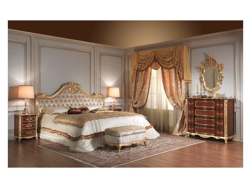 Art 931 Bed, La main de lit, sculpté, des chambres de luxe