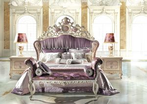 Bijoux C/741, Lit avec tte de lit capitonne, de style classique