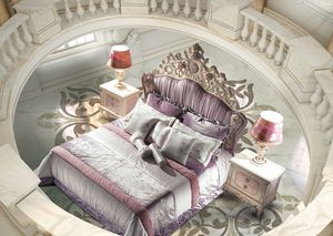 Bijoux Bedroom, Lit dans un style classique de luxe, tte de lit rembourre