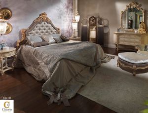Chic, Luxe classique chambre, incrust lit double