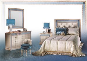 DahaliaDue, Classique chambre de luxe, tte de lit rembourre tufts