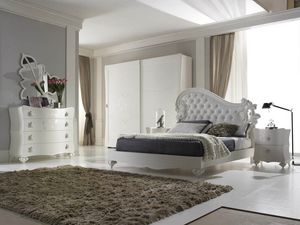 I Sogni Art. 558, Lit laqu� et sculpt�, avec rembourrage de Capitonn�