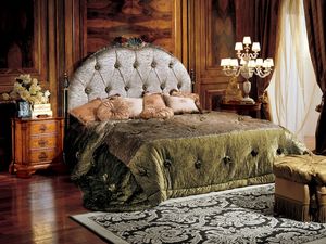 Paradise bed, Lit avec tête de lit capitonnée upholtered
