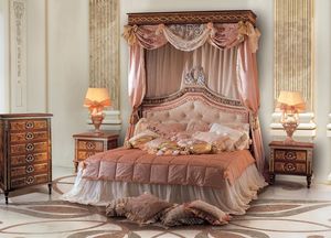Paradise Bedroom, Lit double avec tte de lit rembourre touffue