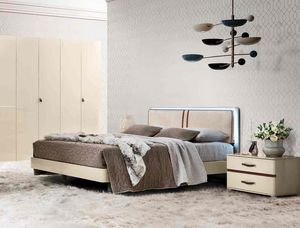 Altea lit, Lit avec tte de lit rtro-claire moderne et prcieuse