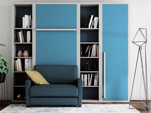 Petit Galante, Armoire peu encombrante avec lit simple mural