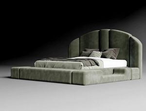 Bed Concept 01 Art. EC0001, Lit rembourré au design raffiné