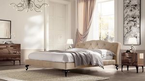 George basse lit, Avec tte de lit matelass, revtement personnalisable