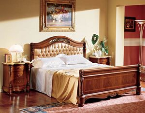 Althea lit, Lit luxe classique avec tête de lit rembourrée, pour les hôtels