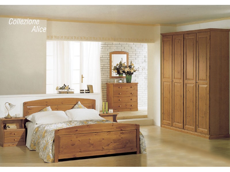 Collection Alice Double Bed, Les lits en bois pour les chalets et hôtels rustiques
