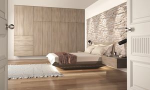 Serenity, Les lits en bois, avec de la pierre tte de lit