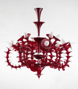 Art. VO 158/R/15, Lustre Rezzonico en verre rouge