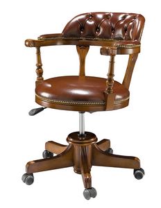 1480V2, Chaise pivotante en cuir