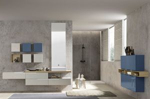Lime  comp.002, Meuble de salle de bain au design moderne et minimaliste