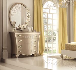 I Sogni Art. 540, Commode en bois, avec finition perle naturelle