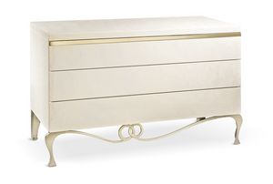 J'Adore commode, Commode 3 tiroirs avec insert d�coratif en or p�le