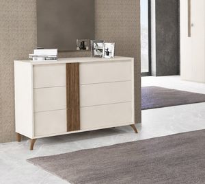 Livia, Commode laque, avec insert en bois dcoratif