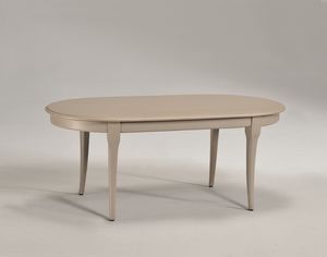 TOFEE small table 8179T, Table basse ovale en bois massif, style classique