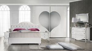 Ilary, Chambre à coucher avec finition en frêne blanc