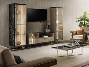 LUCE DARK tv set, Composition meuble TV