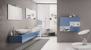 BLUES BL-15, Meubles de salle de bain avec armoire bleue brillante