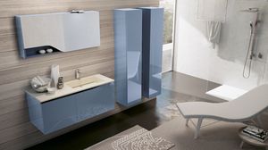 SWING SW-08, Un meuble complet pour une salle de bain bleue brillante