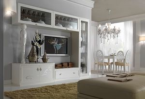 I Sogni Comp. N. 4, Composition de meubles de salon avec armoire d'exposition