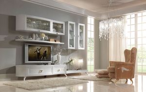 I Sogni Comp. 1, Armoire de salon avec �tag�res et vitrine murales
