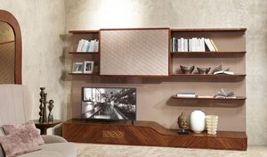 LB33 Desyo bibliothèque, Meubles de salon avec TV stand dans un style contemporain