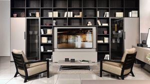 Libreria 01, Biblioth�que modulable, avec support TV