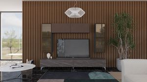 Living 14.2, Meubles de salon avec vitrines suspendues