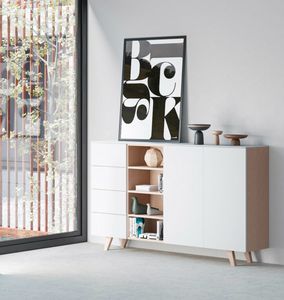 Time, Meuble avec fa�ades laqu�es blanches