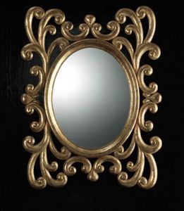 Art. 20900, Miroir ovale avec cadre sculpt