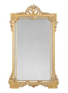 Miroir 25-1065, Miroir mural de style classique, avec cadre richement sculpt�