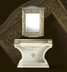 Mirror Wien, Miroir de luxe avec cadre, or et argent finissages