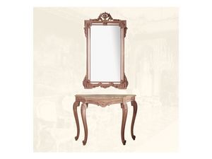 Wall Mirror art. 135, Miroir rectangulaire avec cadre en bois de tilleul