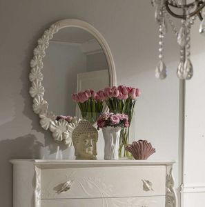 I Sogni Art. 525, Miroir ovale avec des sculptures florales